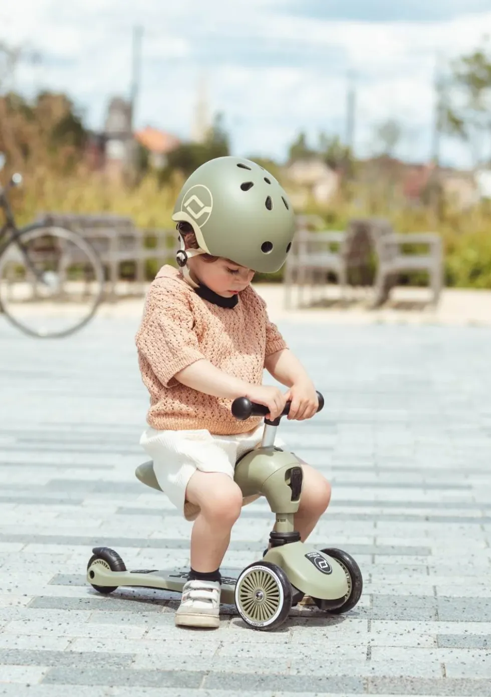 2in1 Kickboard 'Highway Kick 1' olive