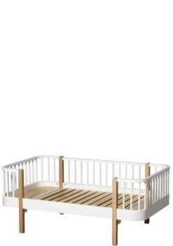 Junior Bettsofa 'Wood Original' Weiß / Eiche 160 x 90 cm