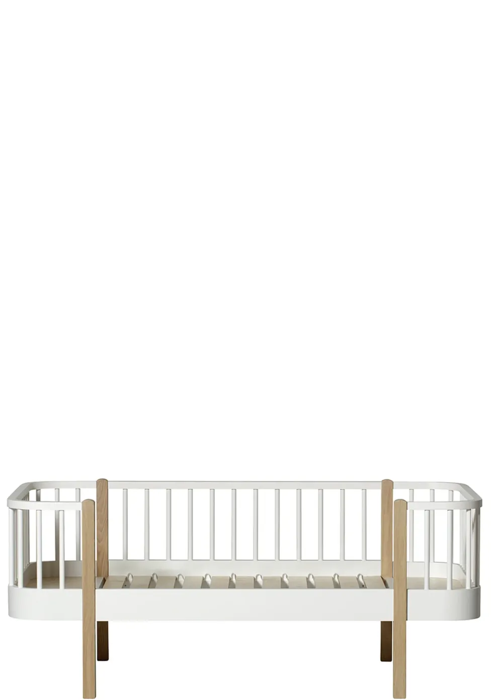 Junior Bettsofa 'Wood Original' Weiß / Eiche 160 x 90 cm