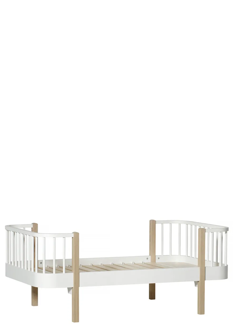 Juniorbett 'Wood Original' weiß / Eiche 160 x 90 cm