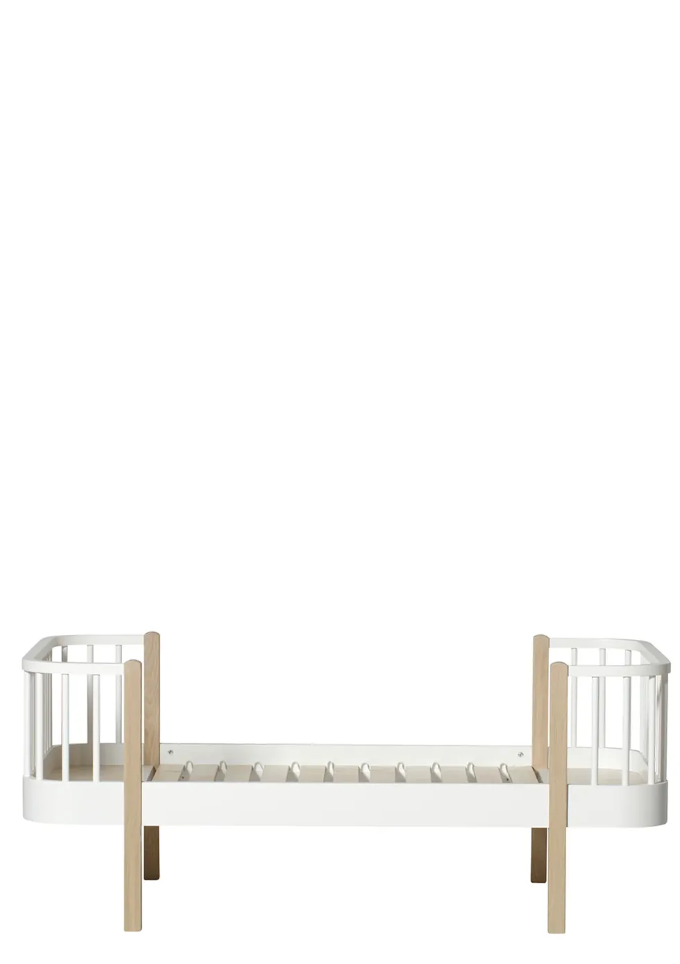 Juniorbett 'Wood Original' weiß / Eiche 160 x 90 cm