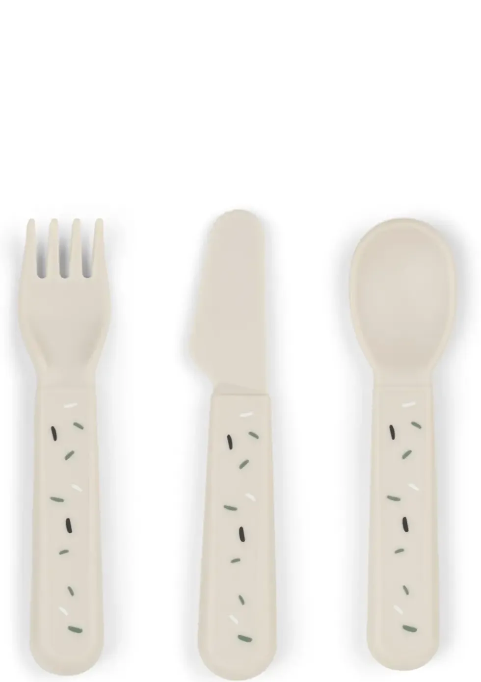 Kinderbesteck-Set 'Foodie' Confetti sand