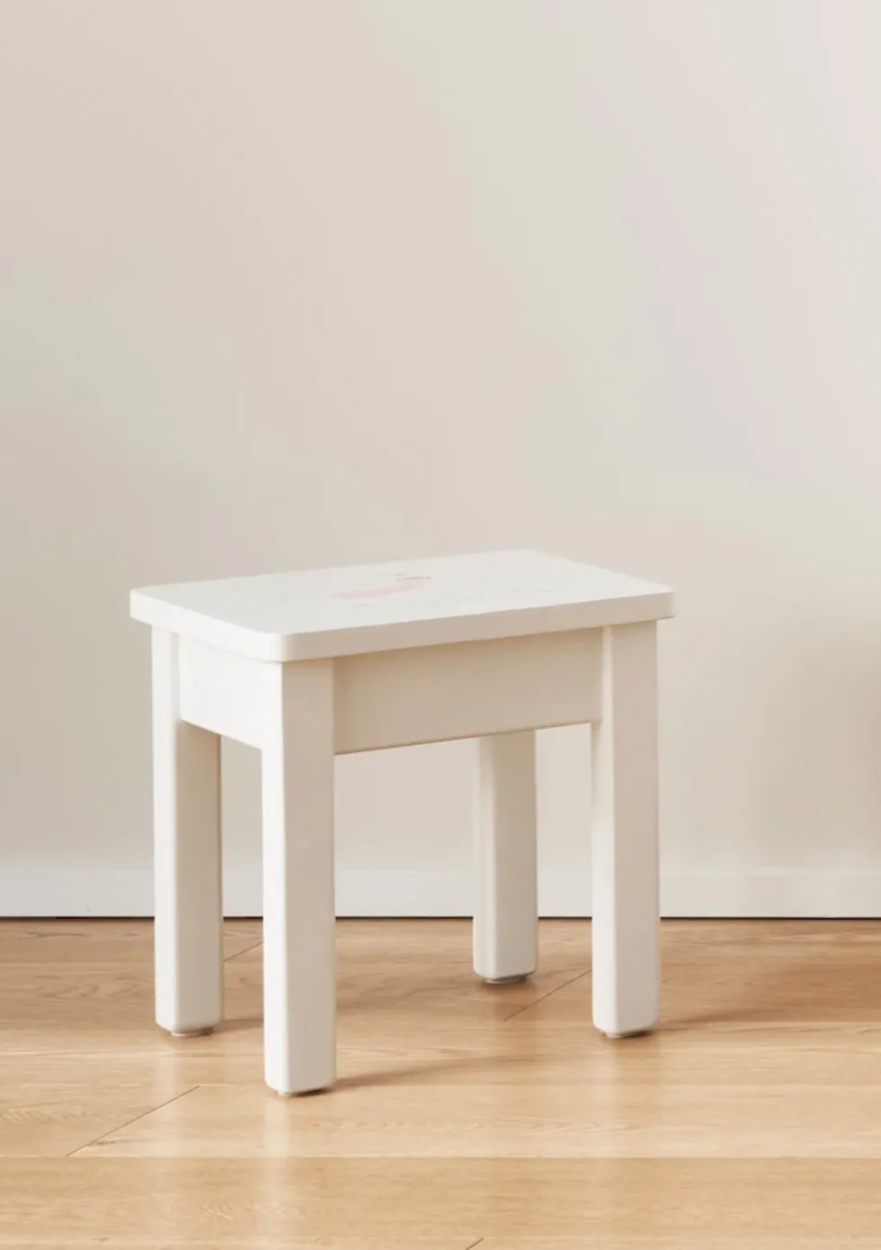 Kinderhocker hellblau handbemalt