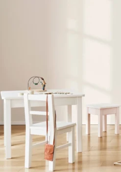 Kinderhocker rosa handbemalt