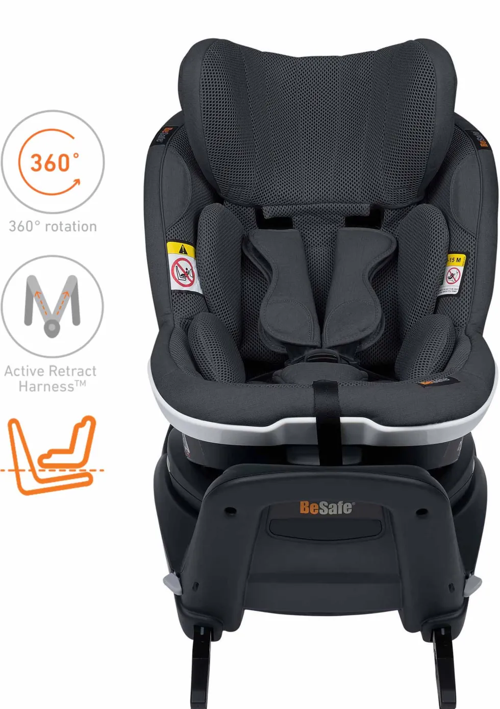 Kindersitz 'iZi Turn i-Size' Anthracite Mesh