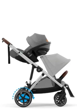 Kinderwagen 'e-Gazelle S' Silver / Stone Grey