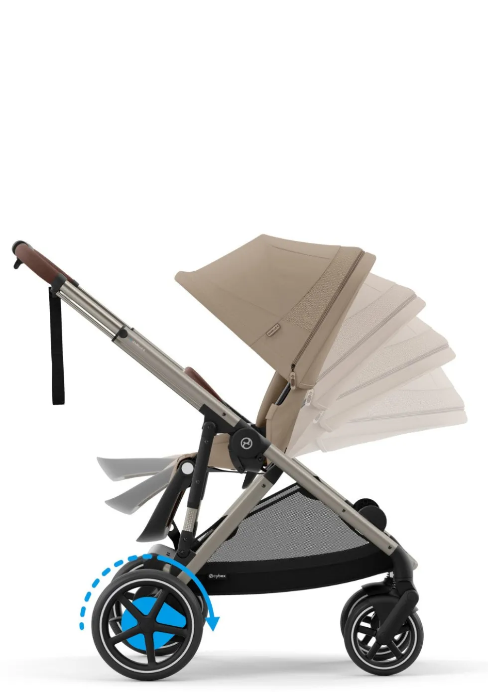 Kinderwagen 'e-Gazelle S' Taupe / Almond Beige