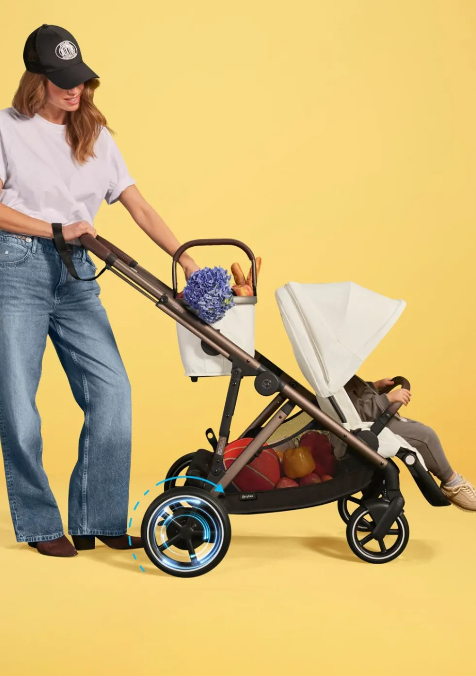 Kinderwagen 'e-Gazelle S' Taupe / Almond Beige