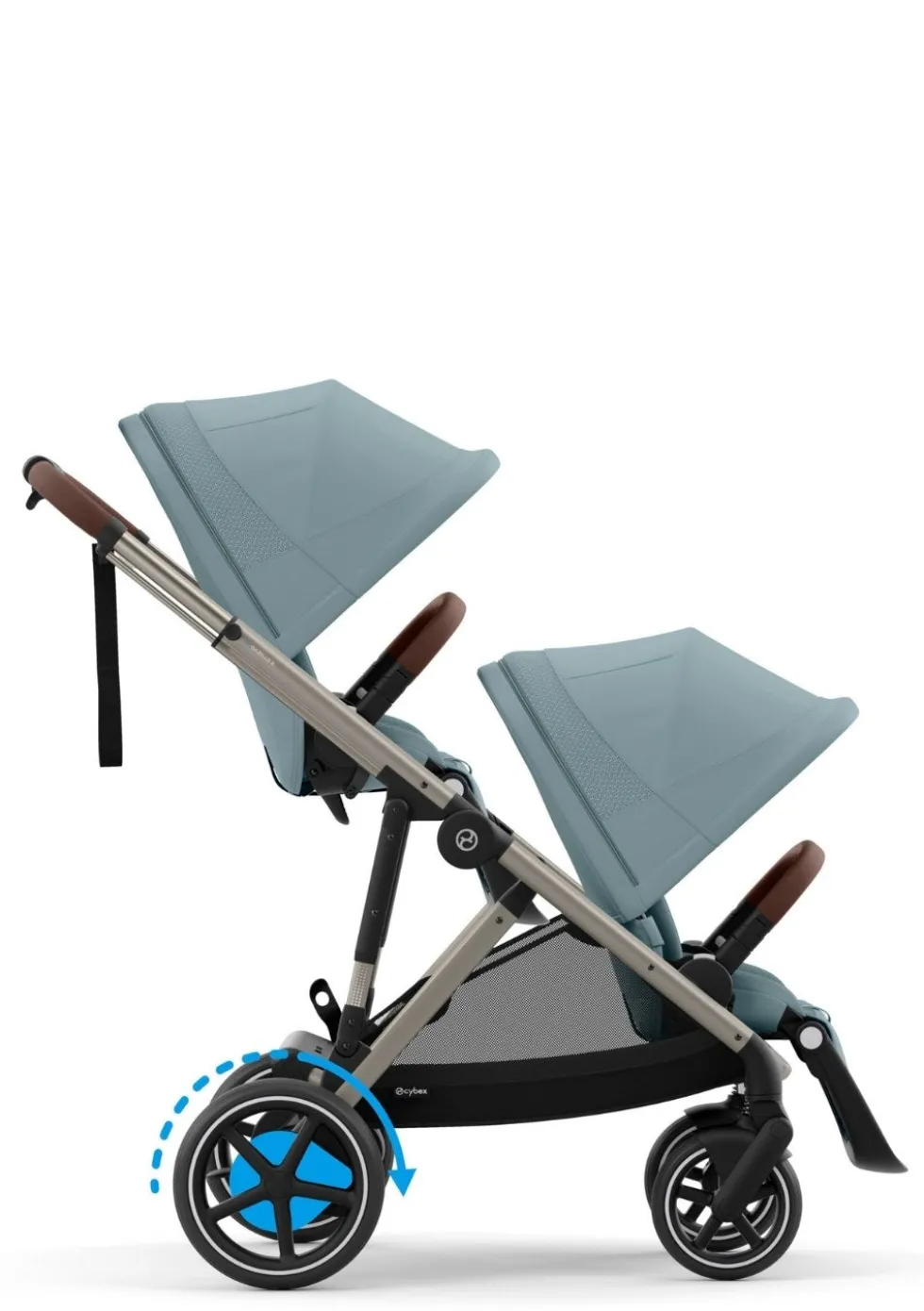 Kinderwagen 'e-Gazelle S' Taupe / Stormy Blue