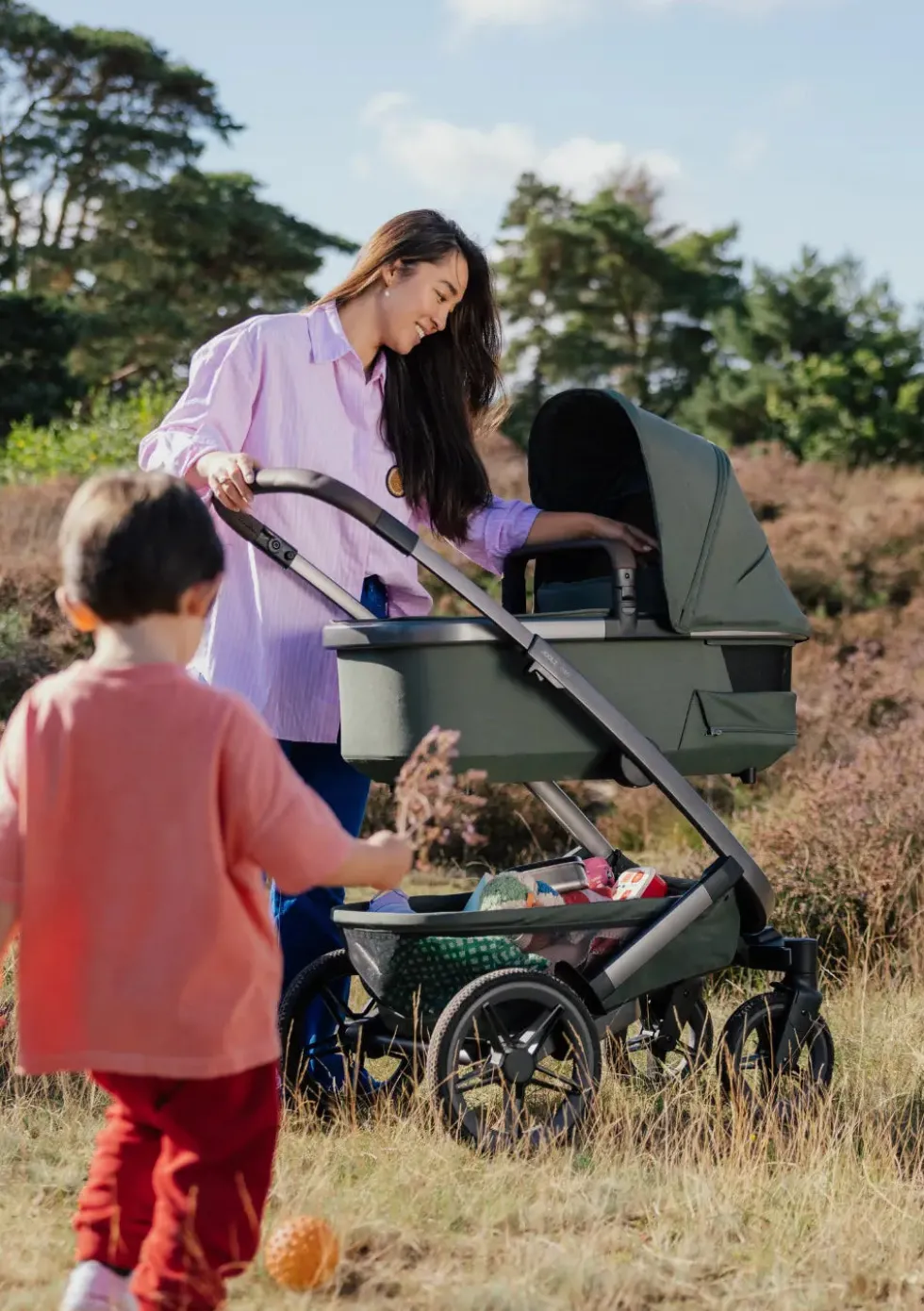Kinderwagen-Set 'Geo5 Single' Forest Green