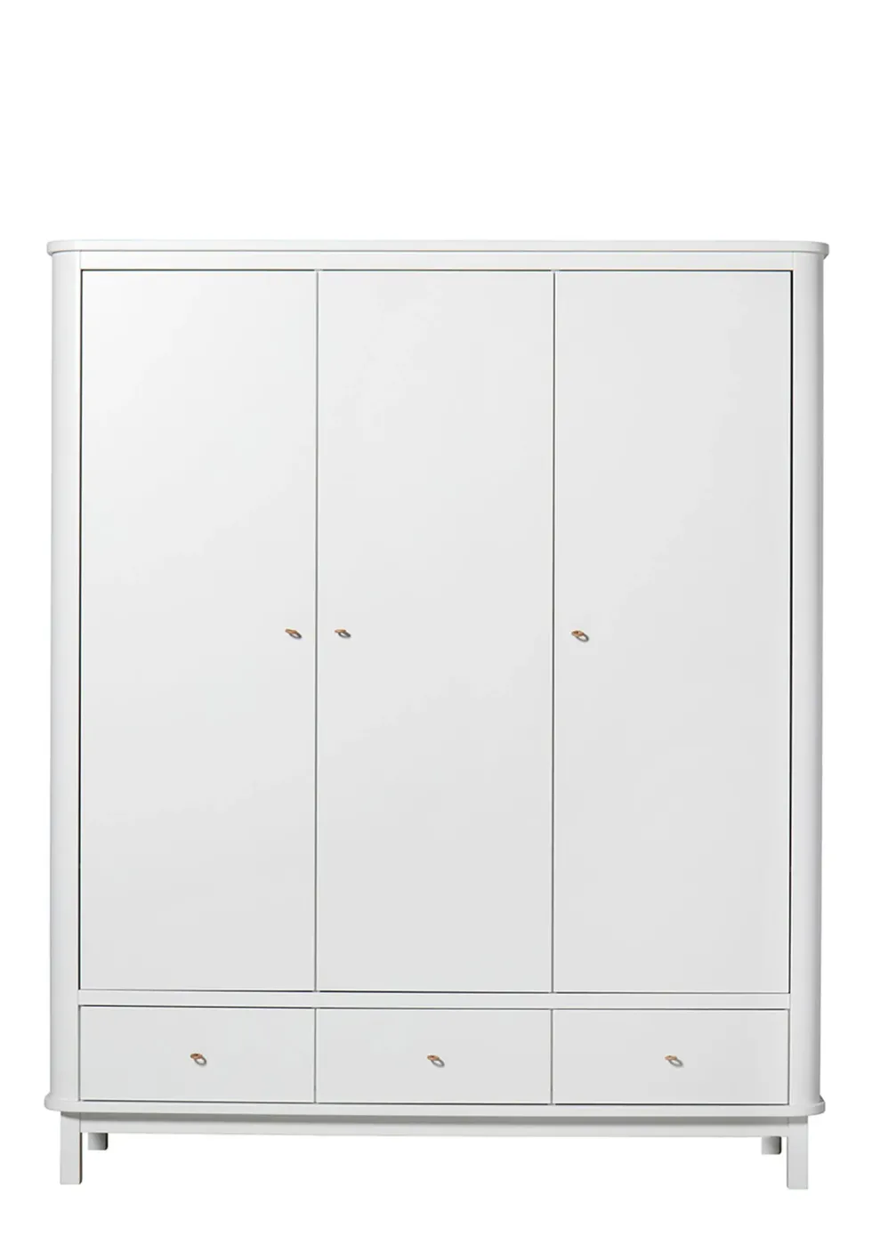 Kleiderschrank 'Wood' 3-türig weiss