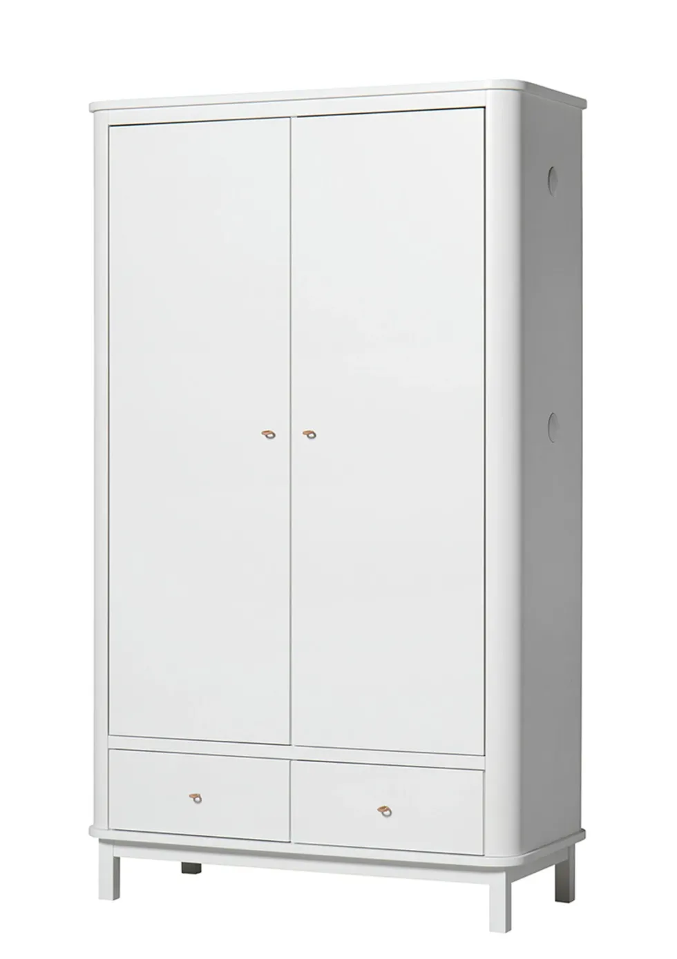 Kleiderschrank 'Wood' 2-türig weiss
