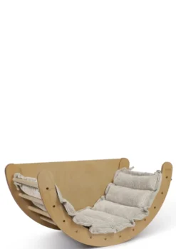 Kletterbogen Birke Natur inkl. Kissen Cord Creme Beige