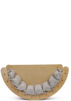 Kletterbogen Birke Natur inkl. Kissen Cord Koala Grau
