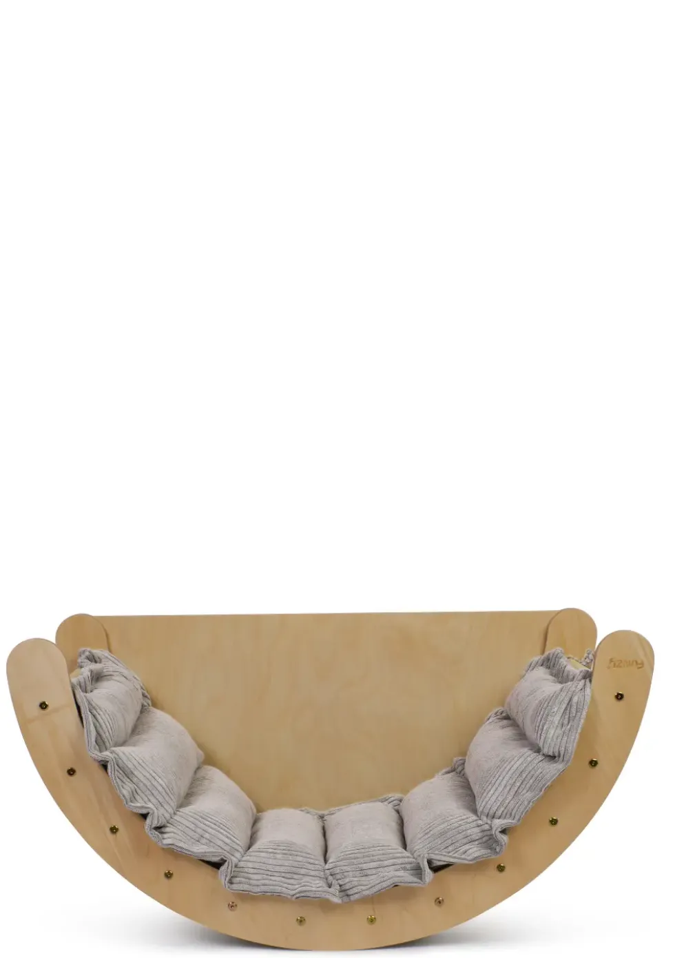 Kletterbogen Birke Natur inkl. Kissen Cord Koala Grau
