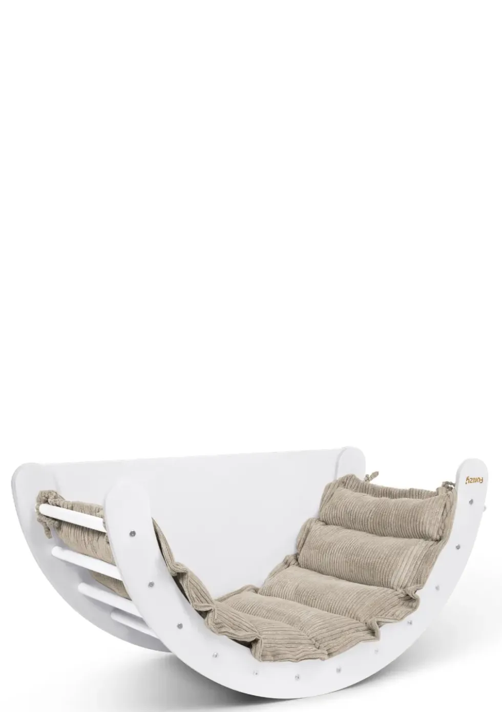 Kletterbogen Birke Weiß inkl. Kissen Cord Creme Beige