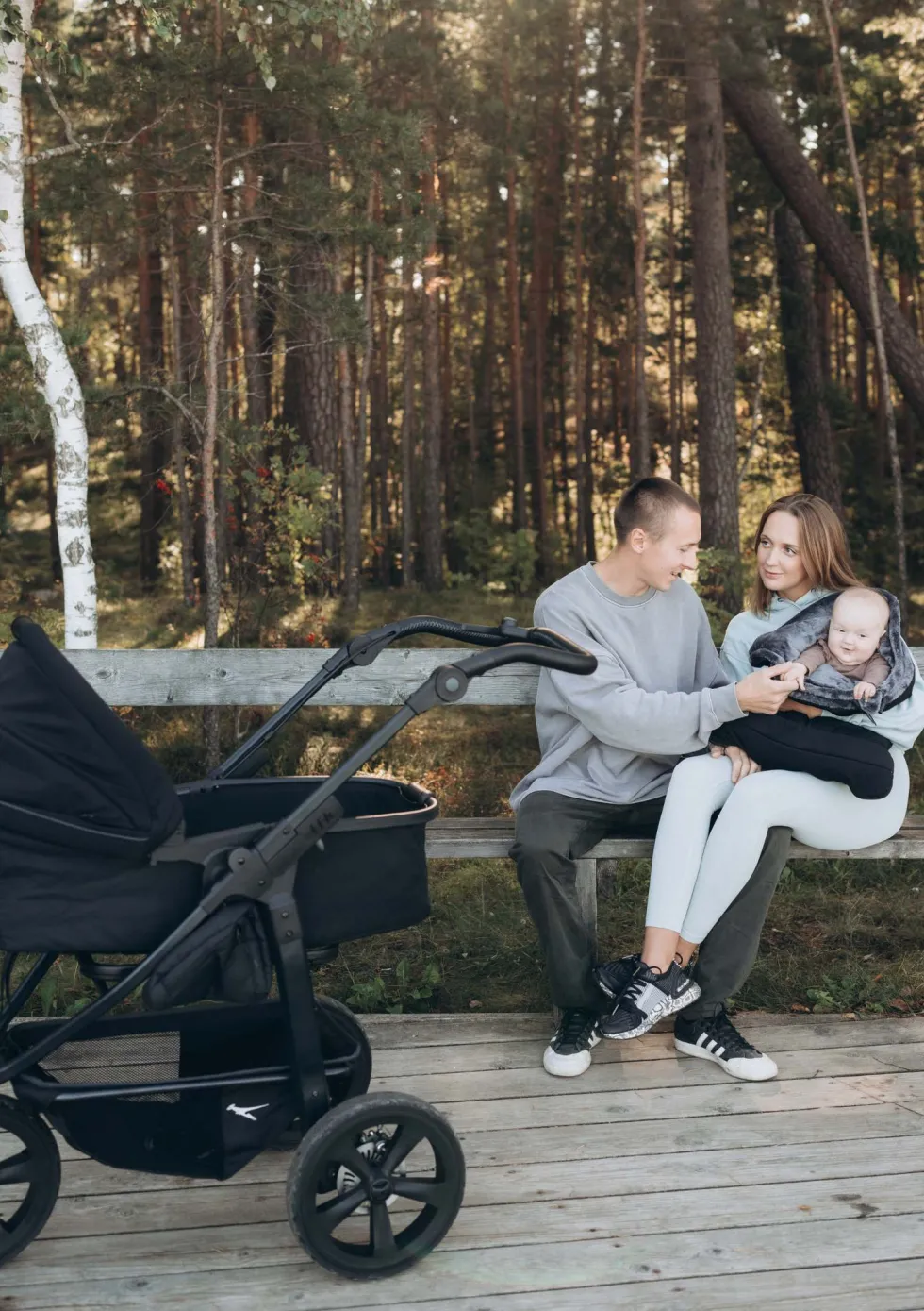 Kombi-Kinderwagen 'Mono 3' Premium Grau