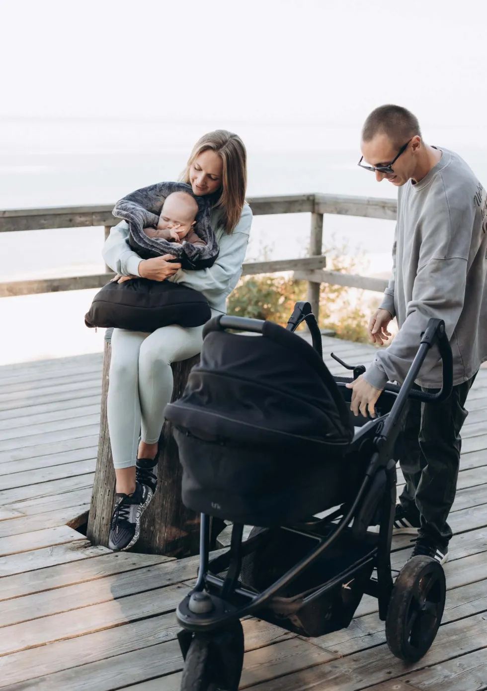 Kombi-Kinderwagen 'Mono 3' Schwarz