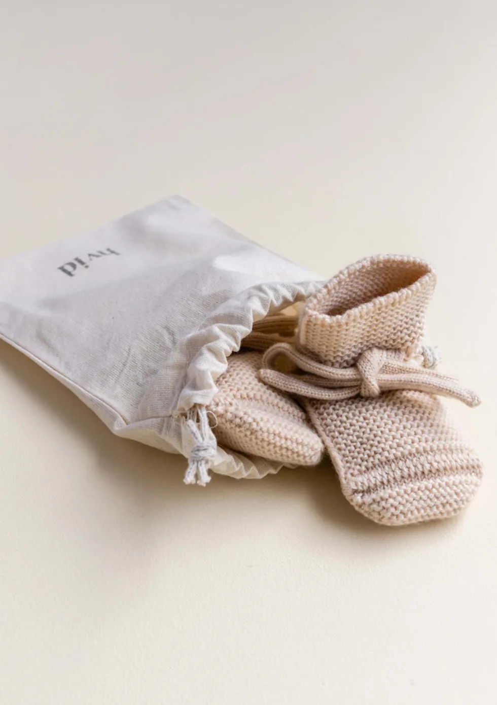 Merino Baby Booties oat