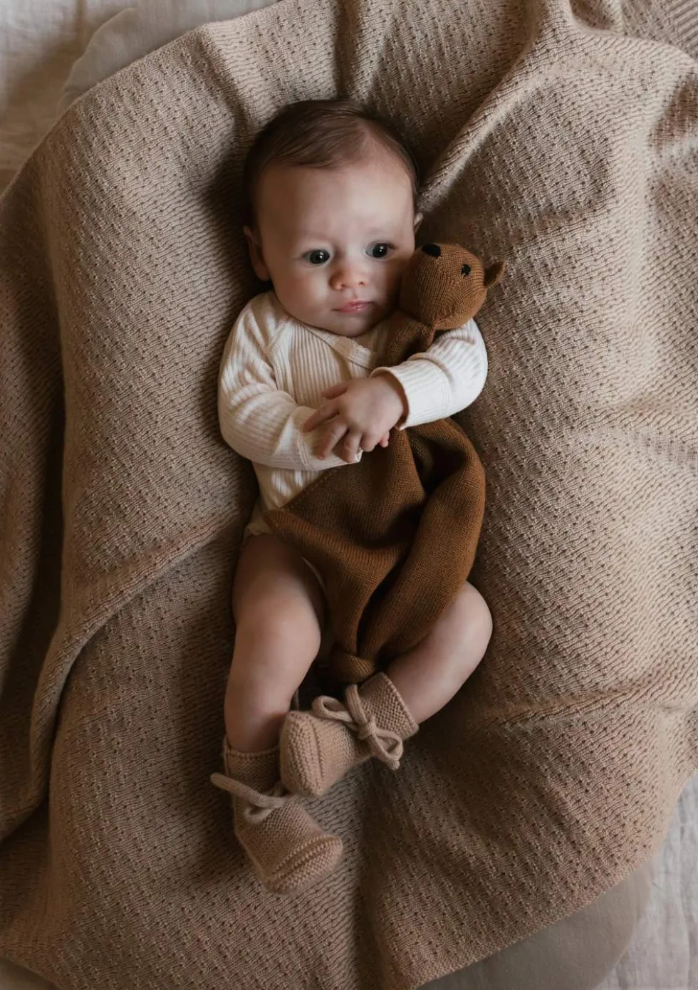 Merino Schmusetuch 'Teddy Tokki' Mocha