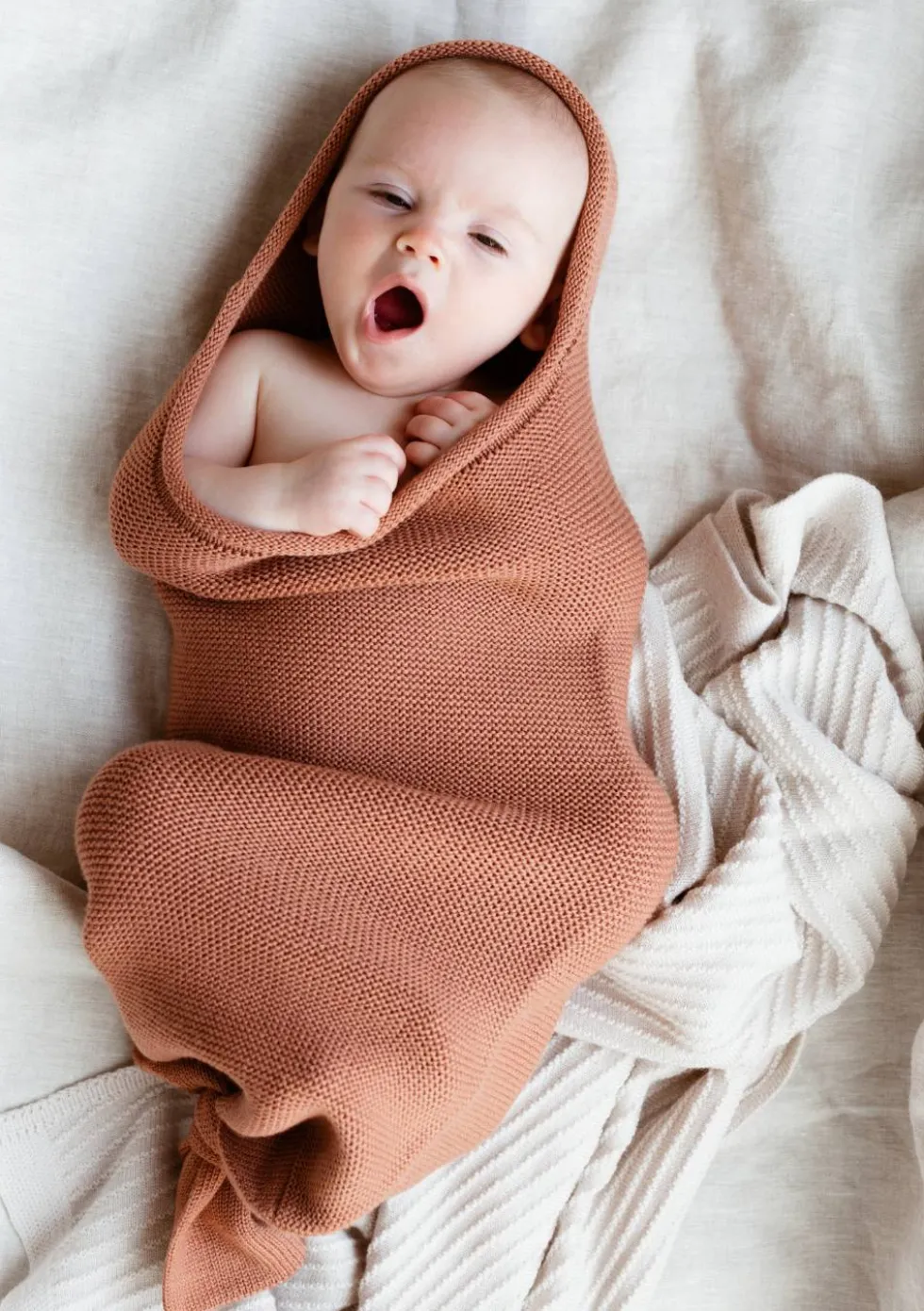 Merino Strick-Pucksack 'Cocoon' Brick