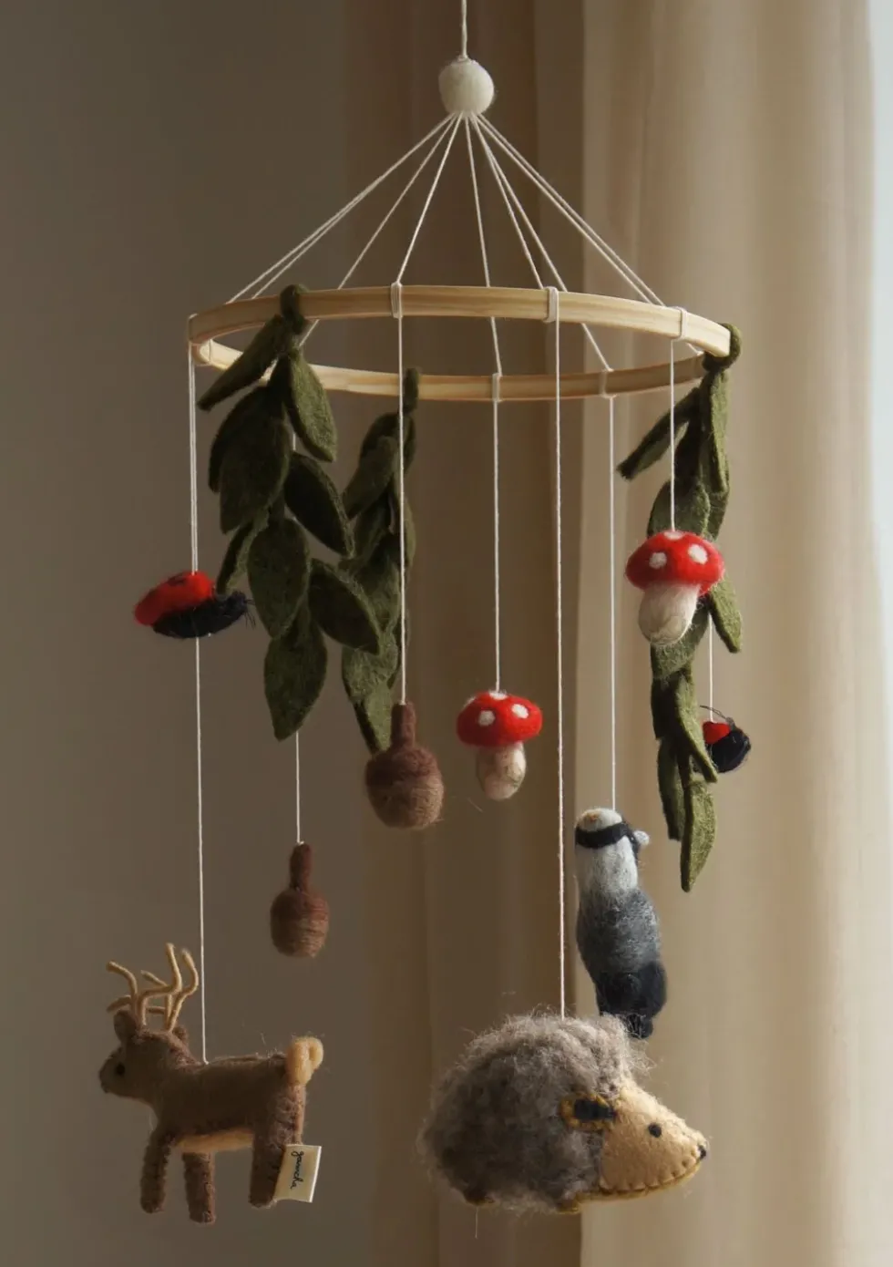 Mobile 'Woodland with Mushrooms/Ladybug'