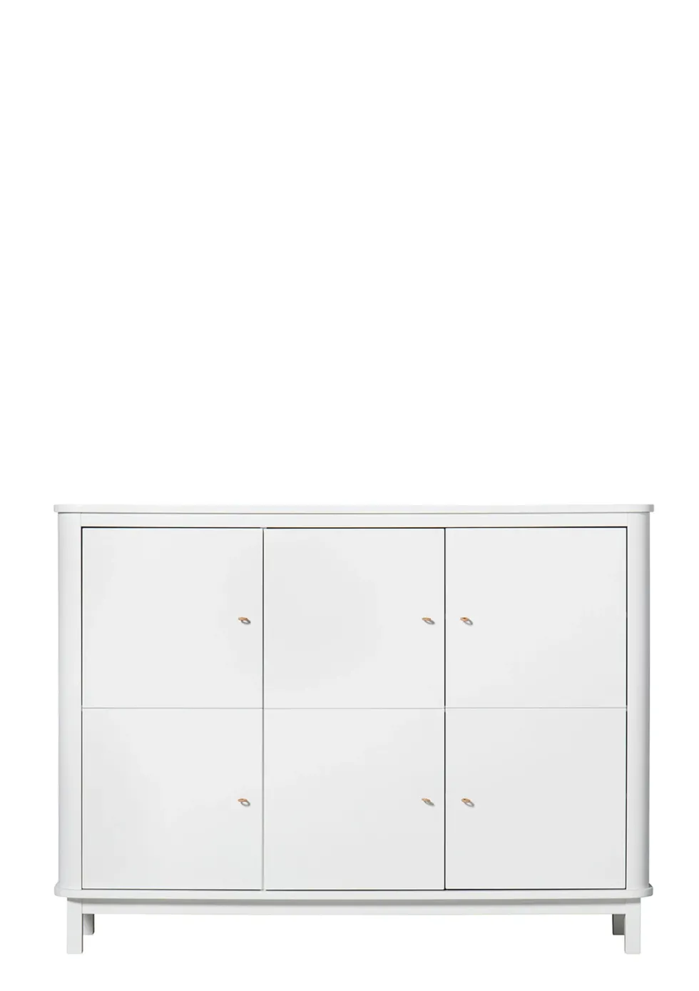 Multi-Schrank 'Wood' 3-türig weiss