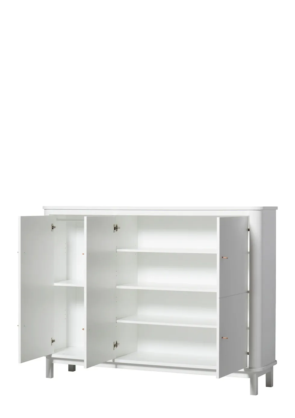 Multi-Schrank 'Wood' 3-türig weiss