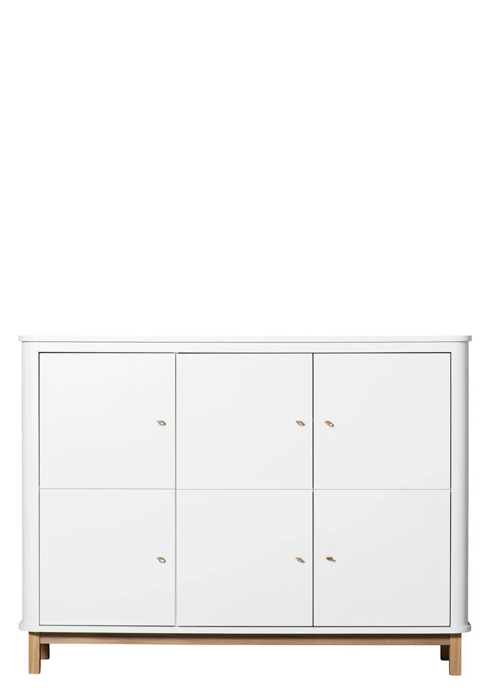 Multi-Schrank 'Wood' 3-türig weiss / Eiche