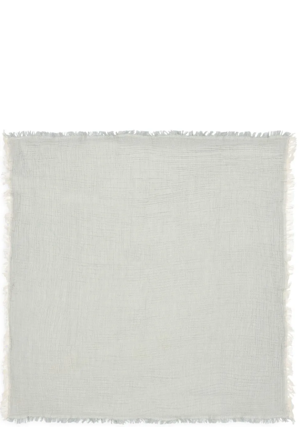 Musselin Decke 'Fringe Stripe' Sea Green 120 x 120 cm