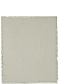 Musselin Decke Wiege 'Fringe' Olive Green 100 x 75 cm