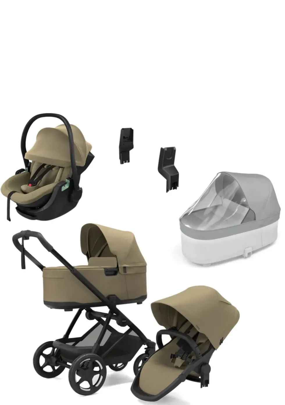 Newborn Travel Bundle 'Charm' Faded Khaki