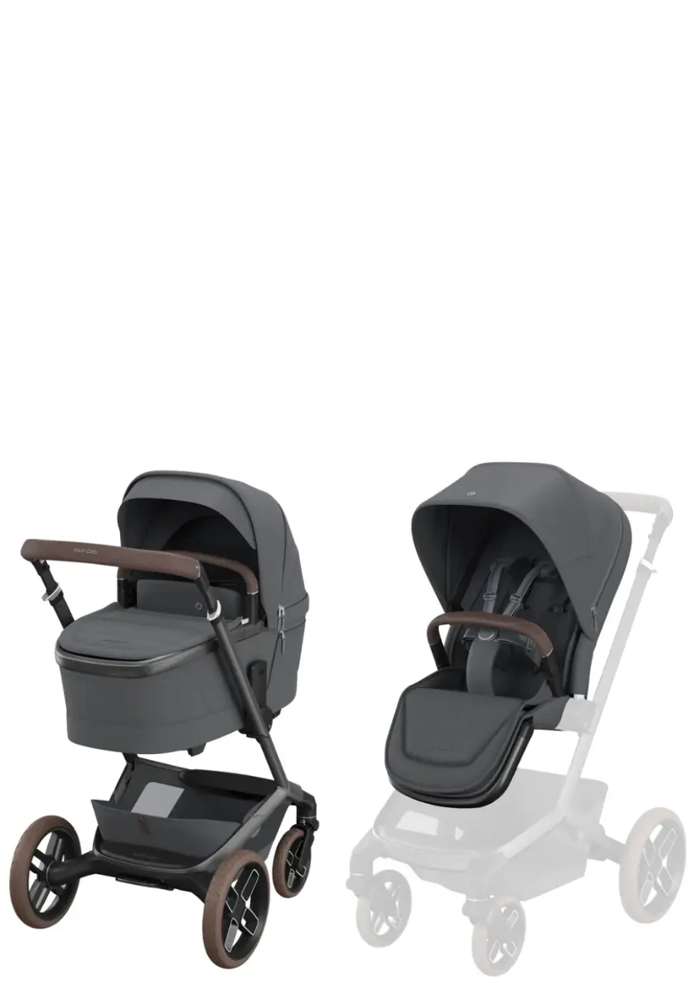 Newborn Travel Bundle 'Fame + Coral Slide Pro' Moon Graphite