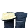 Premium Lammfell-Handwärmer midnight black
