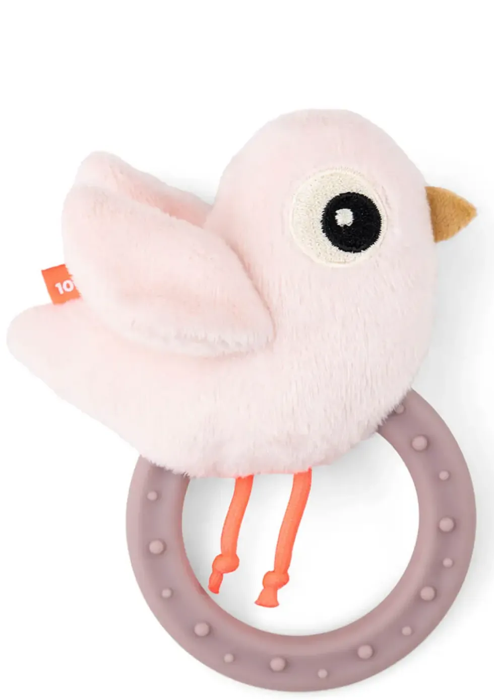 Rassel mit Beißring 'Birdee' rosa