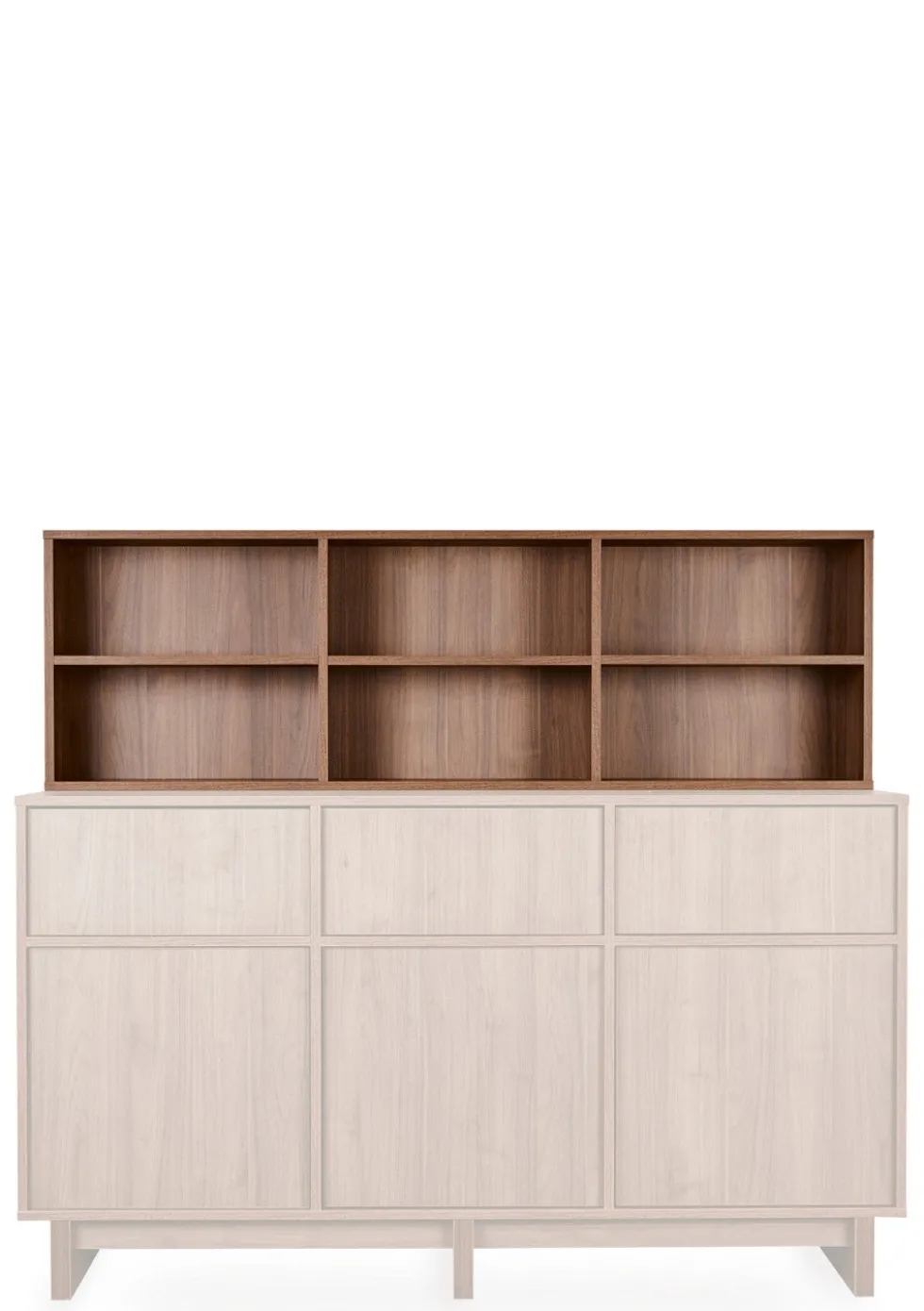 Regalaufsatz für Kommode XL 'Kyo' Walnut