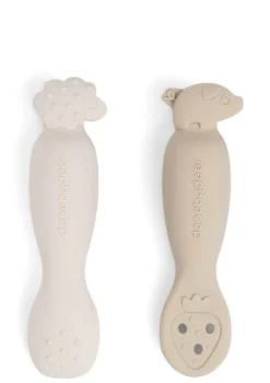 Silikon Babylöffel-Set Tiny farm sand