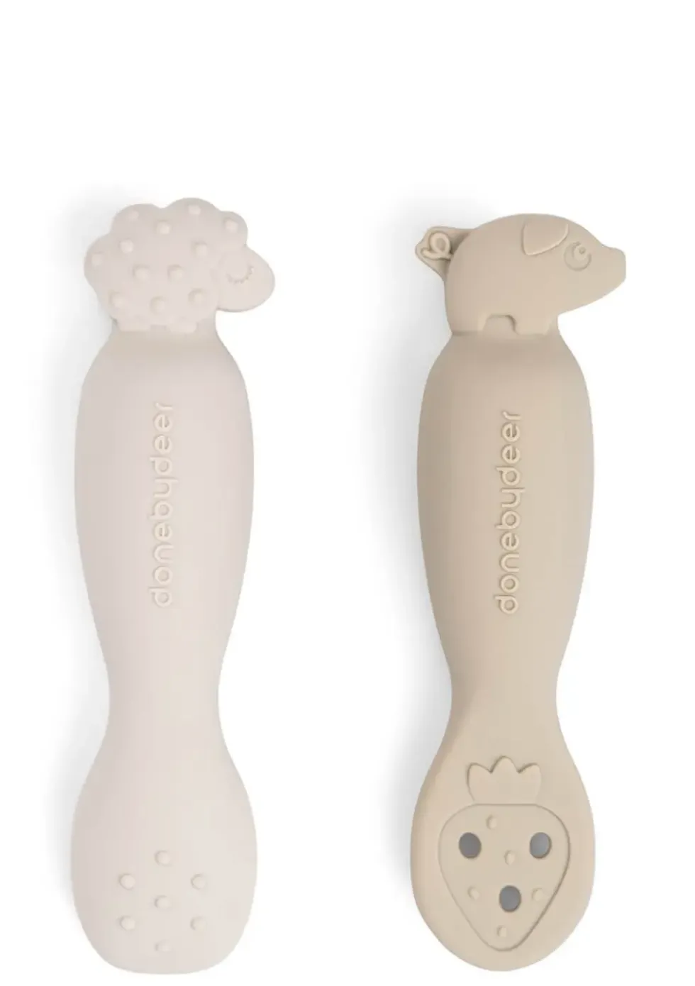 Silikon Babylöffel-Set Tiny farm sand