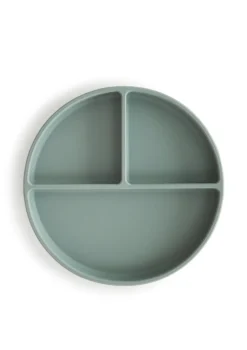 Silikon Teller mit Saugnapf Cambridge Blue