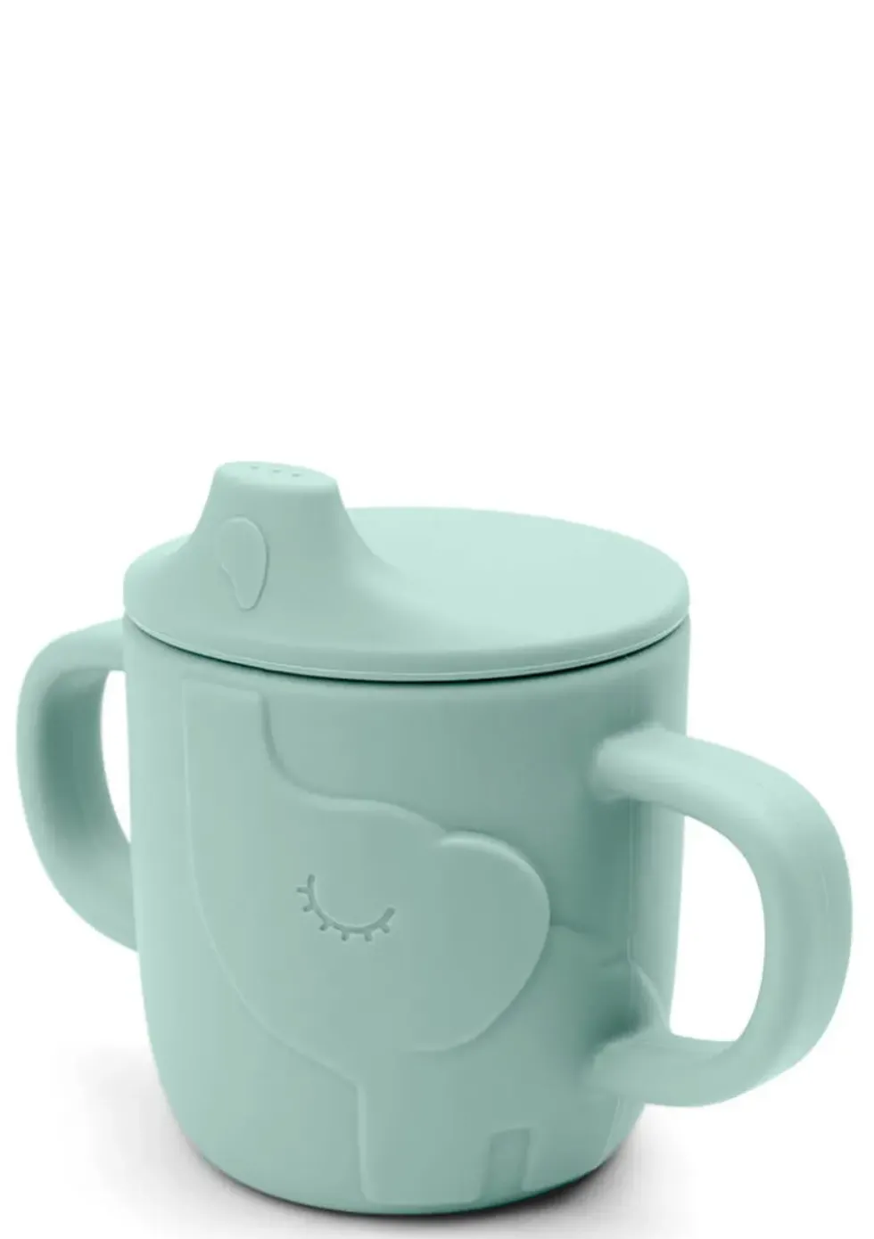 Silikon Trinklernbecher 'Peekaboo' Elphee blau