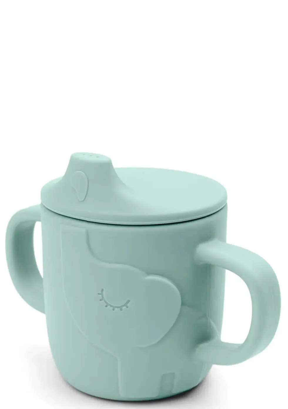 Silikon Trinklernbecher 'Peekaboo' Elphee blau