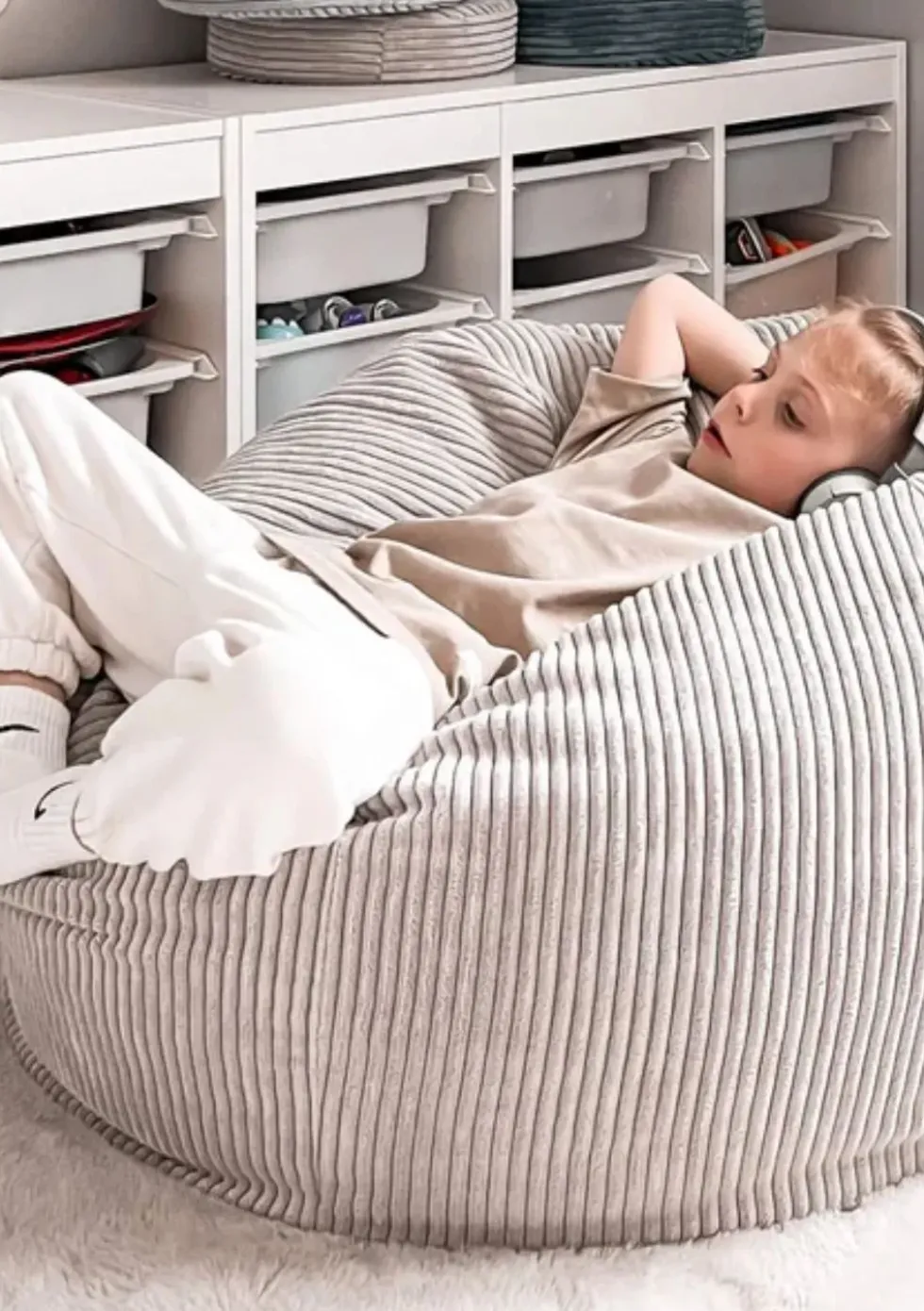 Sitzsack Cord Koala Grau