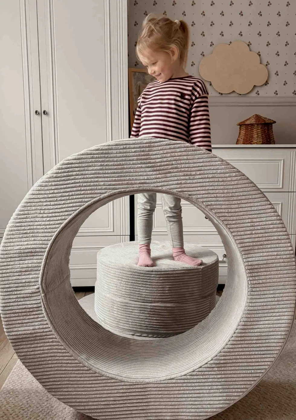 Spiel-Element 'Donut' Cord Karamell Beige