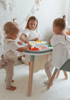 Spieltisch & Stühle Set Pastell Grün