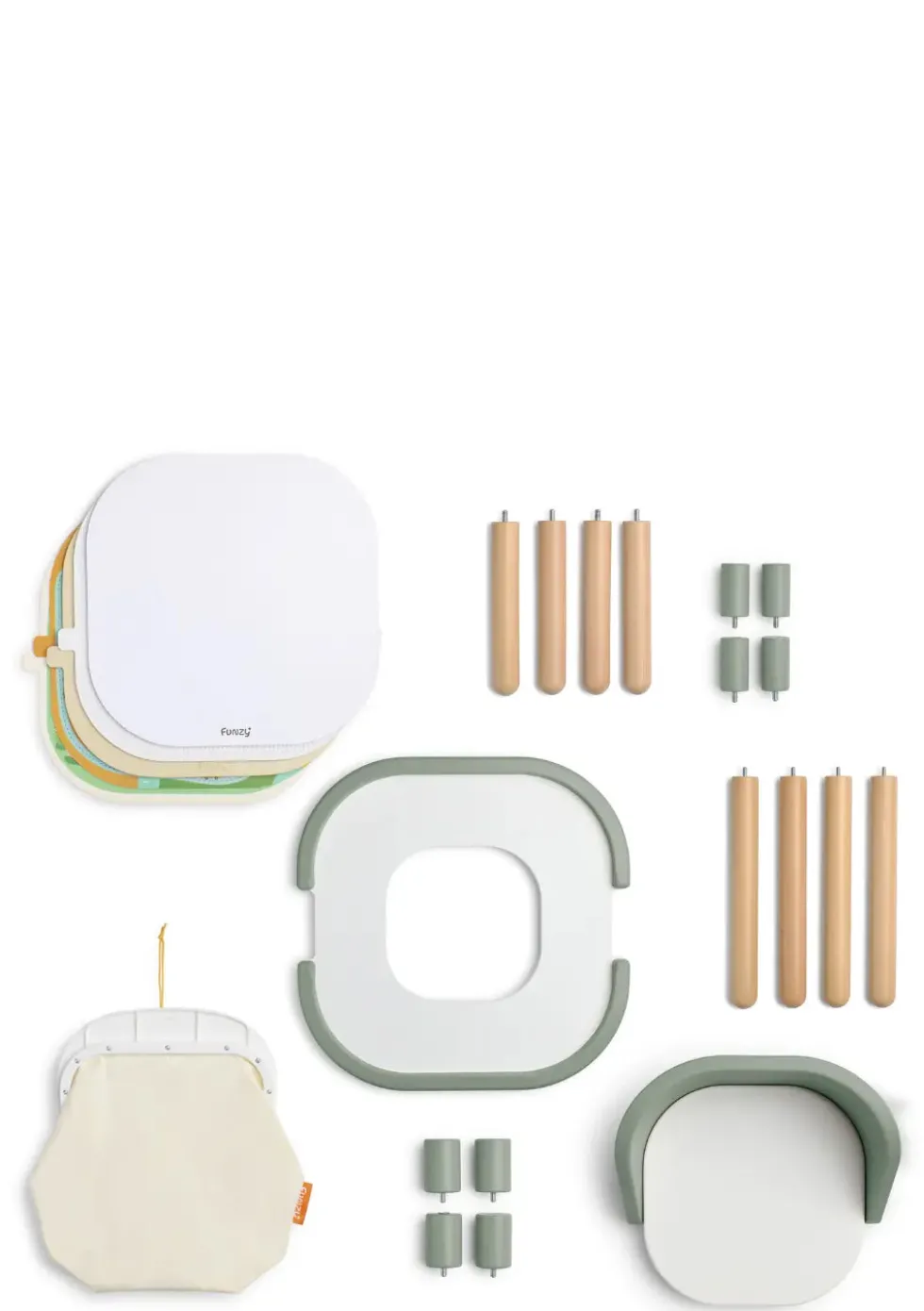 Spieltisch & Stühle Set Pastell Grün