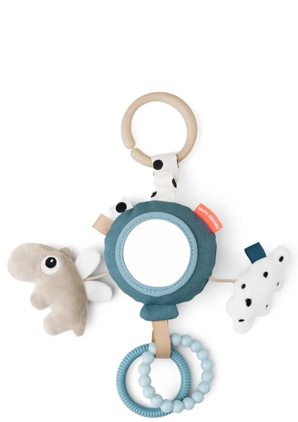 Spielzeuganhänger mit Spiegel 'Happy Clouds' blau