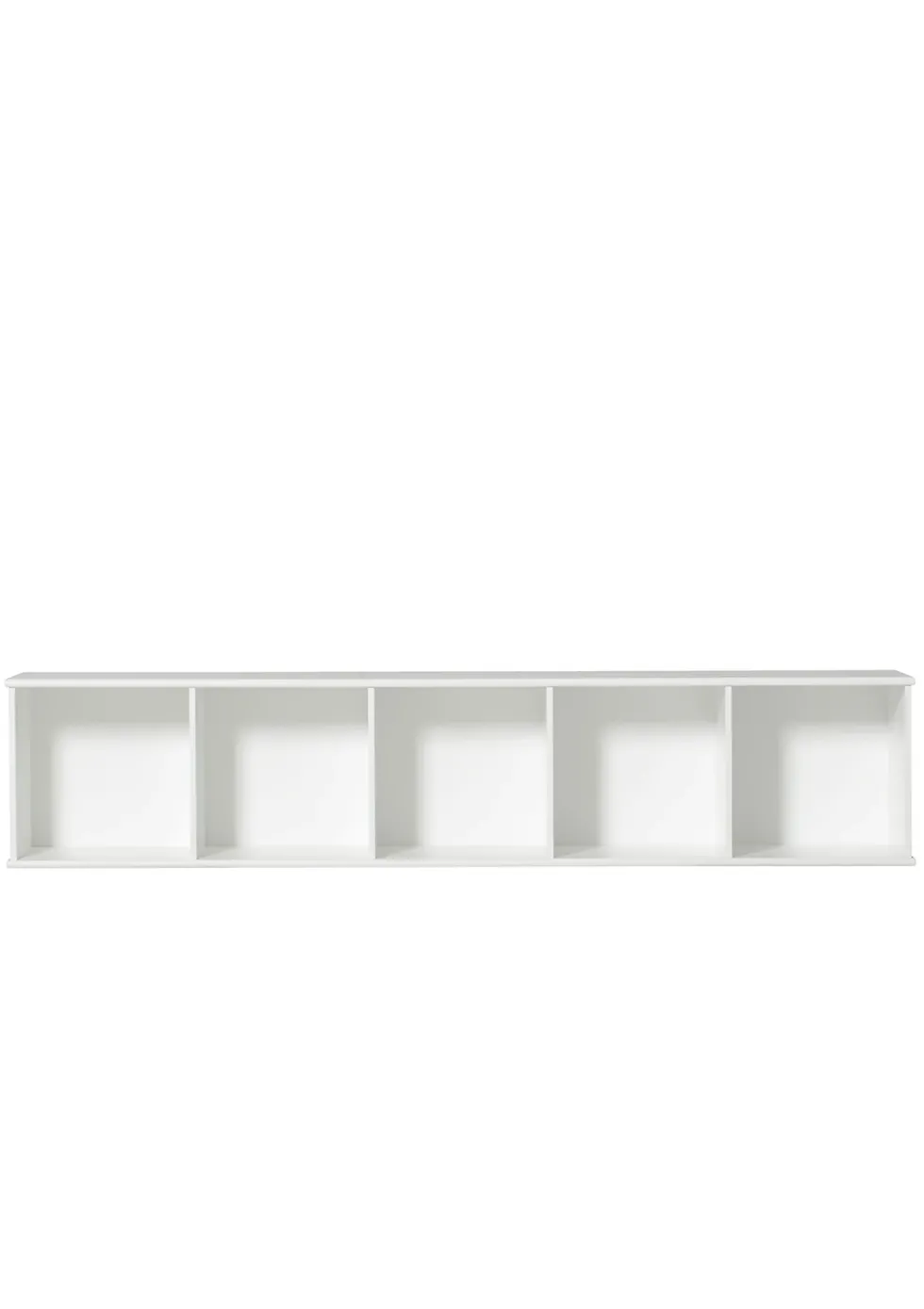 Standregal 'Wood' horizontal 5 x 1 / weiß mit Sockel