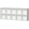 Standregal 'Wood' horizontal 5 x 2 / weiß mit Sockel