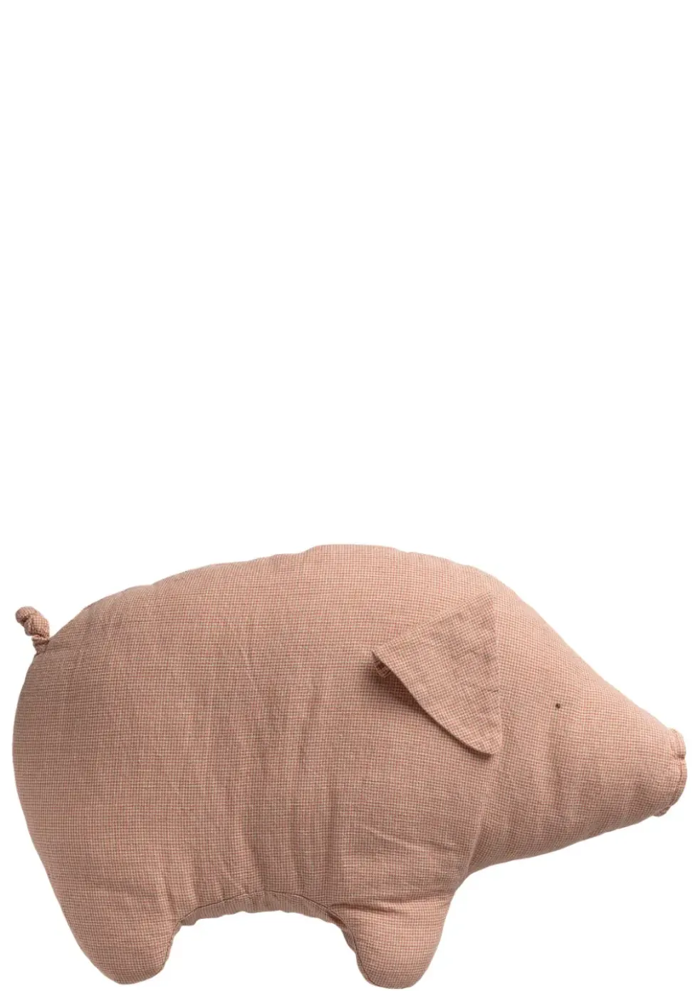 Stofftier 'Polly Pork' rosa-kariert groß