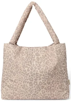 Tasche 'Puffy Mom-Bag' Beige Leopard